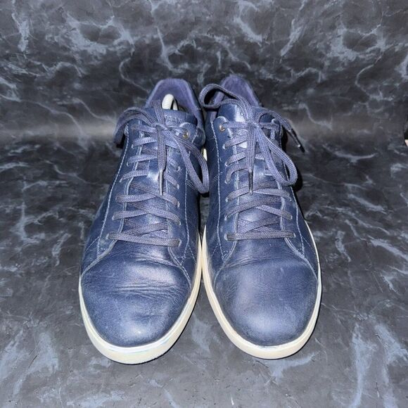 Cole Haan Reagan Grand Os Sneakers Shoe Navy Blue Leather Mens Size 10.5M - Picture 2 of 8